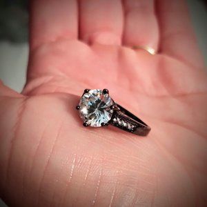 S8 Black Titanium CZ Ring